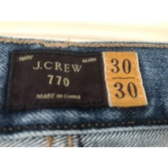 J Crew 770 Straight Japanese Kaihara Selvedge Denim Jeans Sz 30x30 Medium Wash